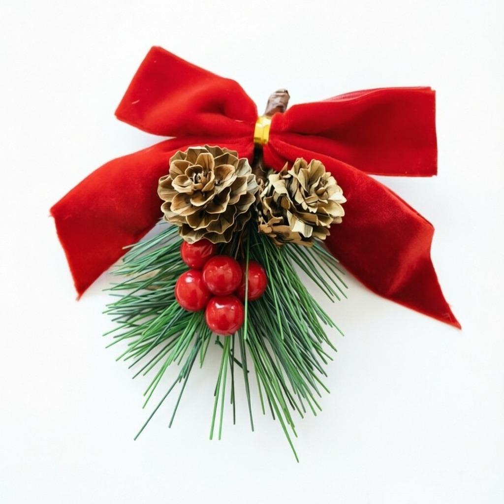 Holiday Hanging Decoration Delicate Door Hanging Decoration Christmas Bow Ornament Reusable For Christmas Tree Scene Arrangement