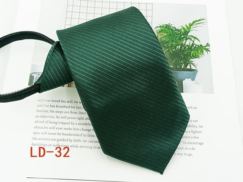 Мужской деловой галстук-молния, 8 см, в красную и черную полоску