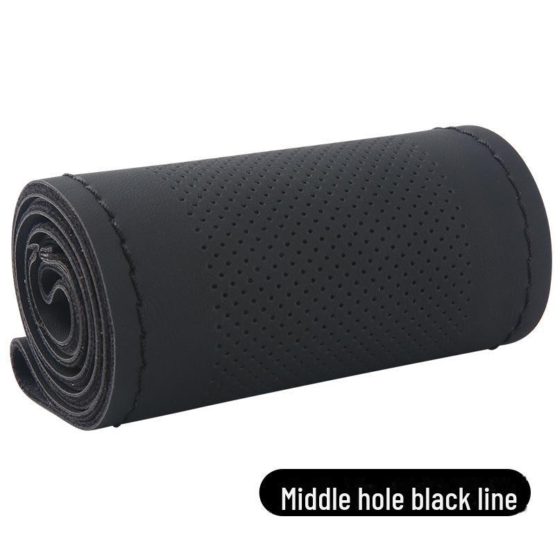 Высокоэластичный кожаный чехол на руль, сшитый вручную, универсальный, на все сезоны