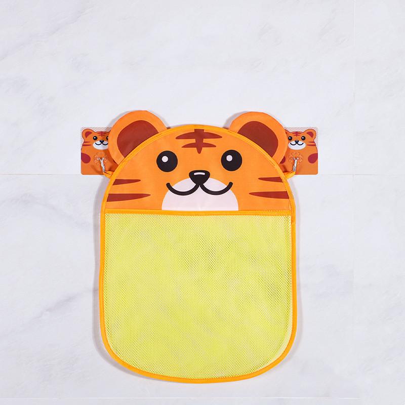 Baby Girl Cartoon Animal Shower Hanging Basket Cute Mesh Bag Bathroom Storage Organizer Holder for Kid Bath Water Toys Net Pouch