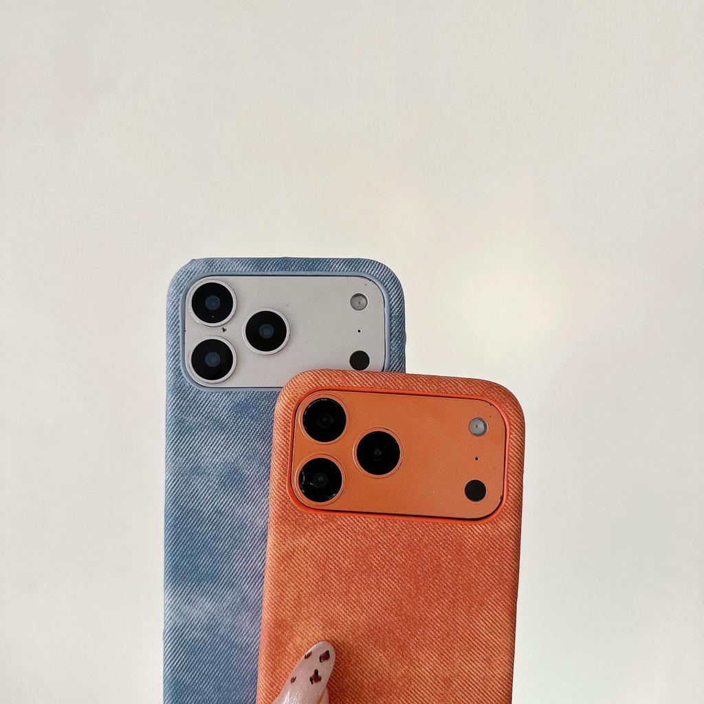 Чехол для iPhone 17 Pro Max из ткани с текстурой денима, подходит для 16 Pro, Жесткий чехол премиум-класса для iPhone 15.