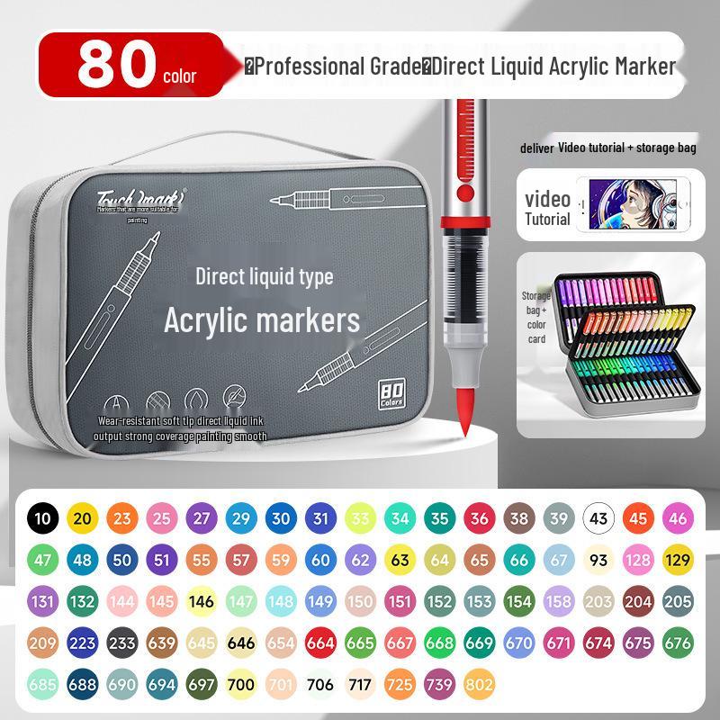 Acrylic Soft-Tip Marker for Elementary Students - Opaque, Blendable, Washable