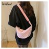 Women's New Shoulder Crossbody Dumpling Bag Large Capacity Tote Bag Solid Color Casual Versatile Nylon Fabric Bag Trendy