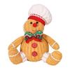 Gingerbread Man Doll Plush Christmas Doll Toy Soft Stuffed Sitting Cookie Gingerbread Festive Decor for Xmas New Year Gift