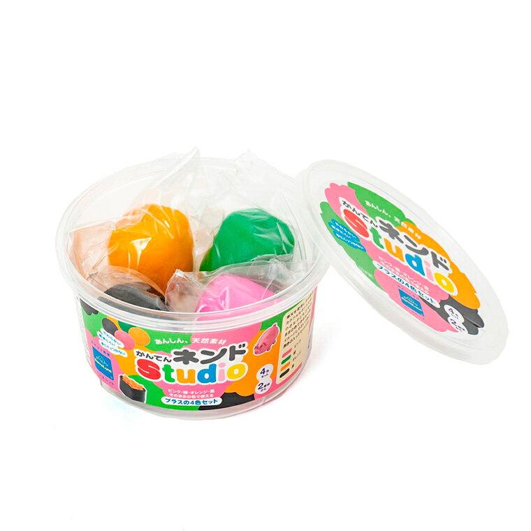 LP mail service OK educational toy 2 years old Bornelund clay kanten nendo studio plus 4 color set pink green orange black home time children