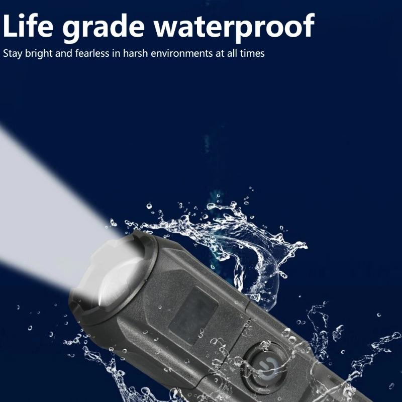 4 режима освещения Суперяркие светодиодные фонарики Телескопический зум Фонарь USB 18650 Дальнобойный Водонепроницаемый Кемпинговый фонарик