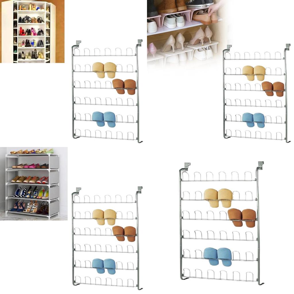 Современная металлическая обувница для дома и общежития с многоярусным органайзером для хранения
