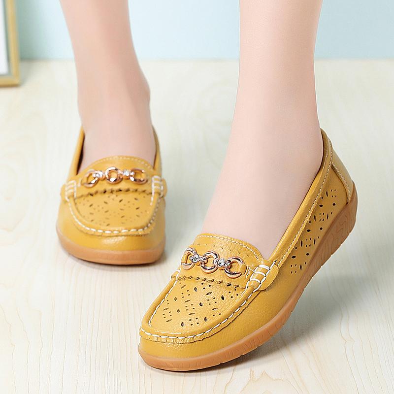 Женские туфли на плоской подошве, кожаные мокасины, повседневные туфли без застежек для ходьбы, минималистичные летние туфли для медсестер для мам