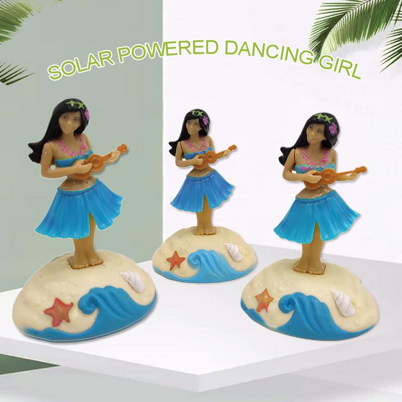 HulaGirl Dashboard Hawaii Dancing Girl Car Dashboard Decorations Solar Dancing Figure Toy Hawaiian Creative Home Table Decor