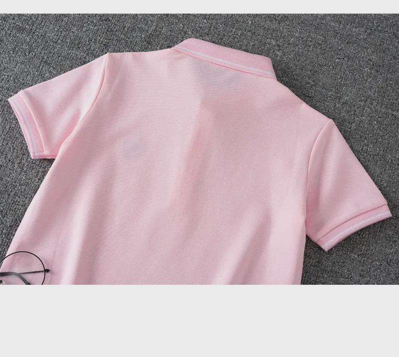 Летняя детская хлопковая рубашка-поло с коротким рукавом 2023 г. — школьная форма в корейском стиле