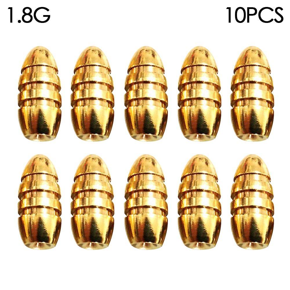 10 шт./лот Разрезные грузила Дополнительный вес Соединитель для крючка Медь Рыболовный свинец Падающий Латунный груз