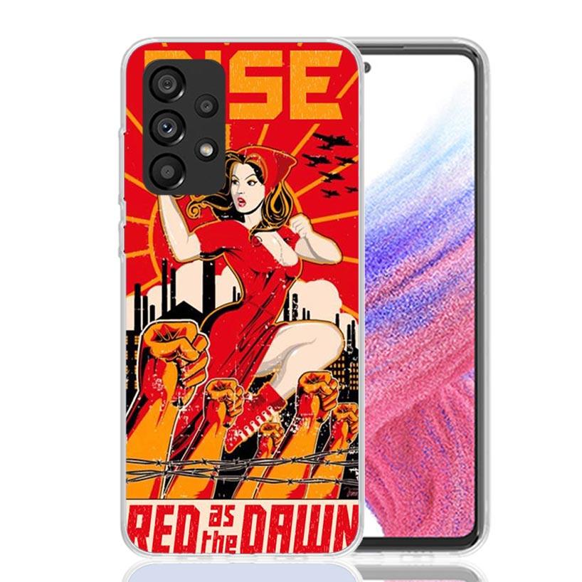Russia Vintage USSR Communism Phone Case For Samsung Galaxy A17 A16 A14 A15 A13 A57 A56 A54 A55 A53 A37 A36 A34 A35 A33 A26 A24