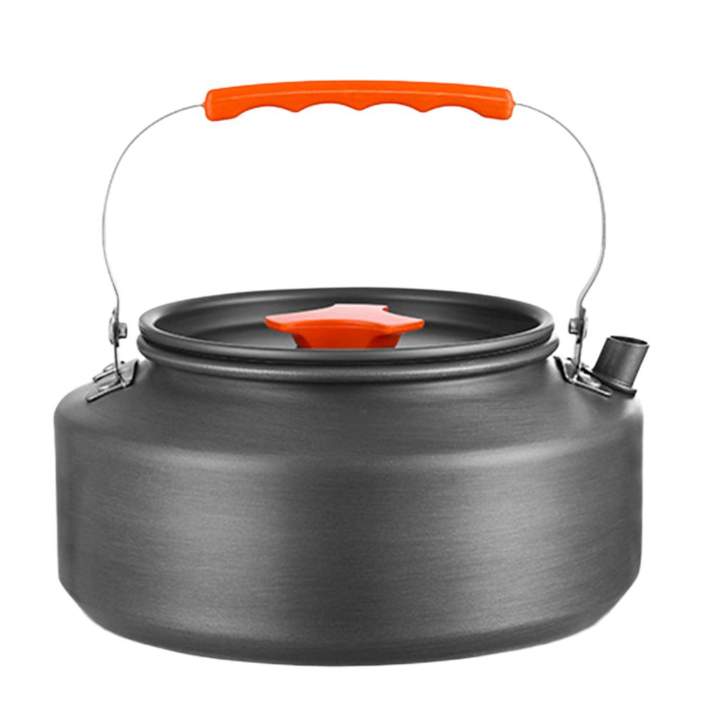 0.8/1.6L Camping Kettle Lightweight Water Kettle Anti Scald Handle Coffee Pot Portable Camping Teapot for Fishing Mountaineering