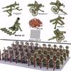 Военные строительные блоки куклы Второй мировой войны, маленькие человечки, игрушки, тяжелое вооружение, модель для мальчиков, игрушки, рождественские подарки, украшения.