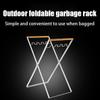 Открытый Кемпинг Деревянная Ручка Кронштейн Домашняя Складная Кухня Стойка Для Хранения Мусора Портативный Пластиковый Мешок Для Мусора Полка