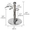 Linkidea Stainless Steel Razor Stand and Brush Holder with Creative Safety Shaver Compatible with Vikings Blade Chieftain and Odin Non-Slip Base,
