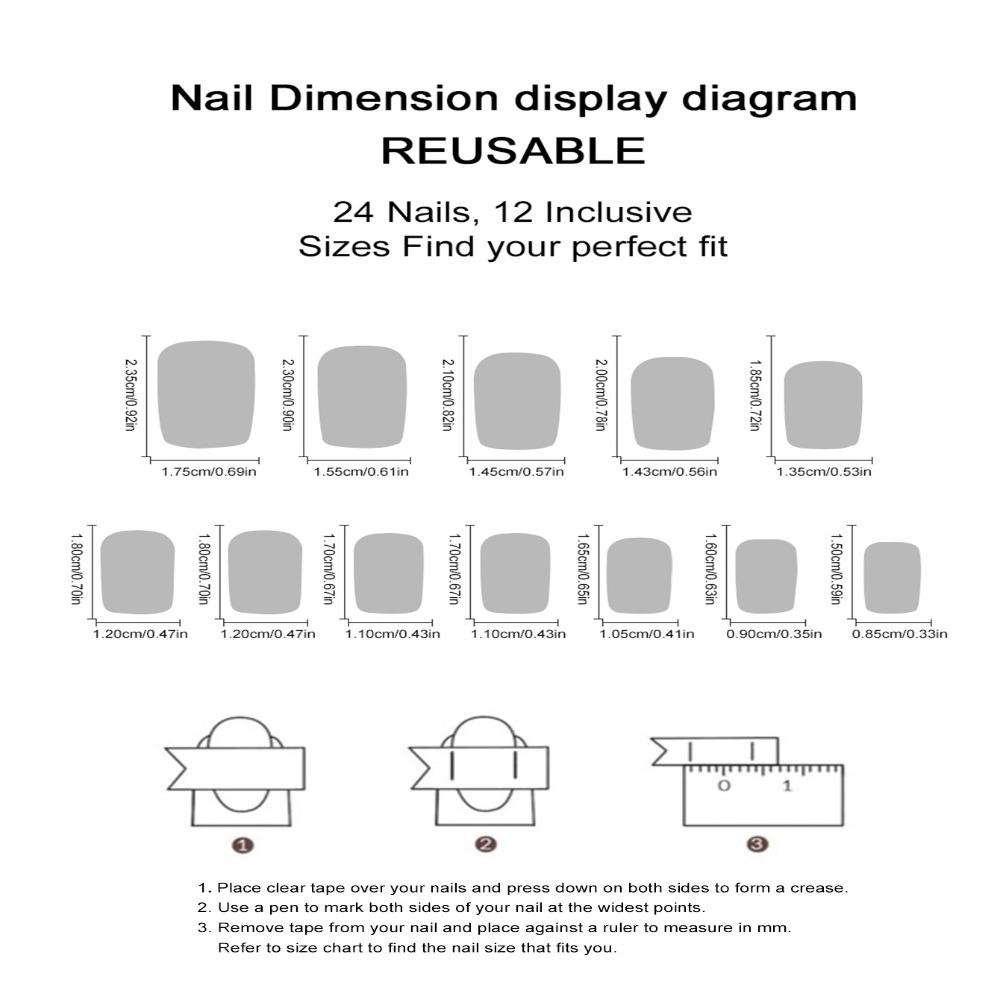 Cat's Eye French Fake Nails Square Shape Press On Nails Fashion False Nail Women