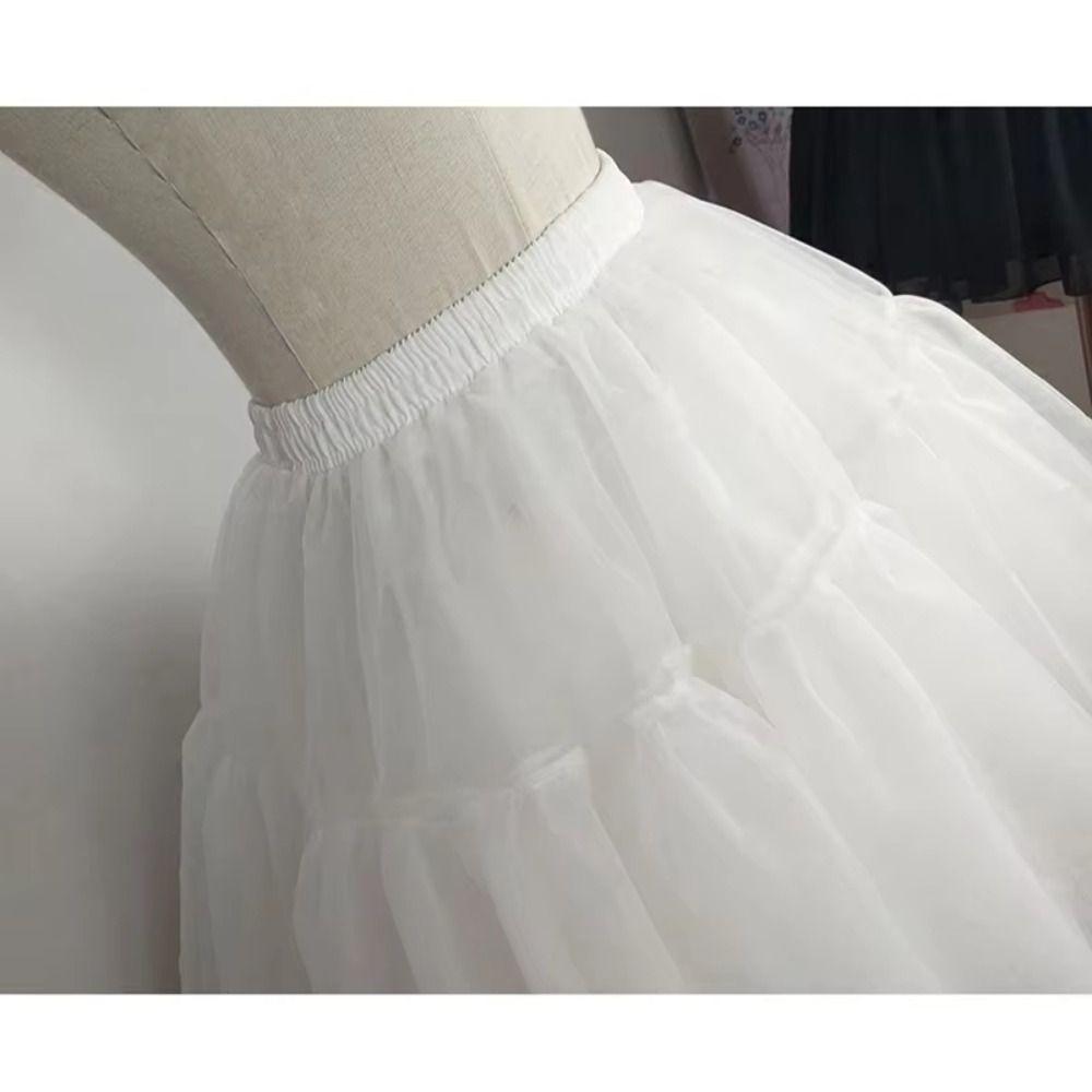 Boneless Design Crinoline Underskirt Soft Mesh Ball Gown Underskirt Tutu Puffy Skirt Maid Dress