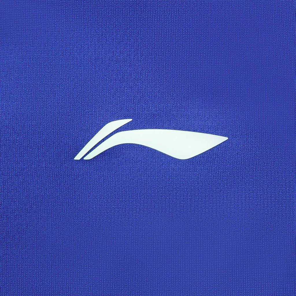 Серия для настольного тенниса Li Ning Удобная Простая Универсальная Спортивный логотип бренда Быстросохнущая футболка с коротким рукавом Унисекс Топы Мечтательно-голубой AAYV117-4