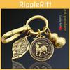 Изысканный китайский латунный брелок-подвеска, персонализированный винтажный металлический тыква, аксессуар для ключей автомобиля, идеальный небольшой подарок