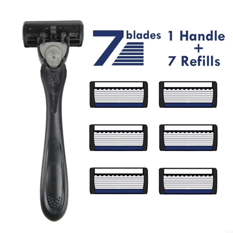 Мужские водонепроницаемые ручные бритвы 7-слойные бритвы с бритвенными головками безопасные бритвы для удаления волос ручная бритва для ежедневного использования
