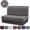 2pcs/set RV Dinette Cushion Cover Water Repellent Stretch Camper Car Sofa Cover Polar Fleece Comfortable Restaurant Seat Covers