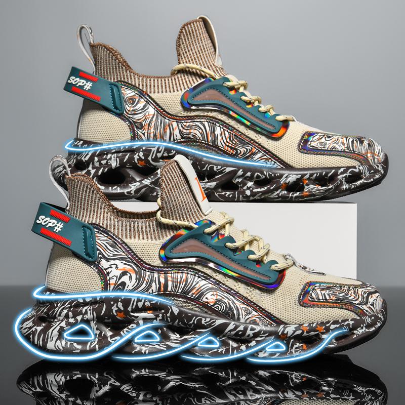 High Quality Mens Mesh Casual Sneakers Hip Hop Street Platform Sneaker Man Light Blade Running Shoes Male Jogging Sports Shoes