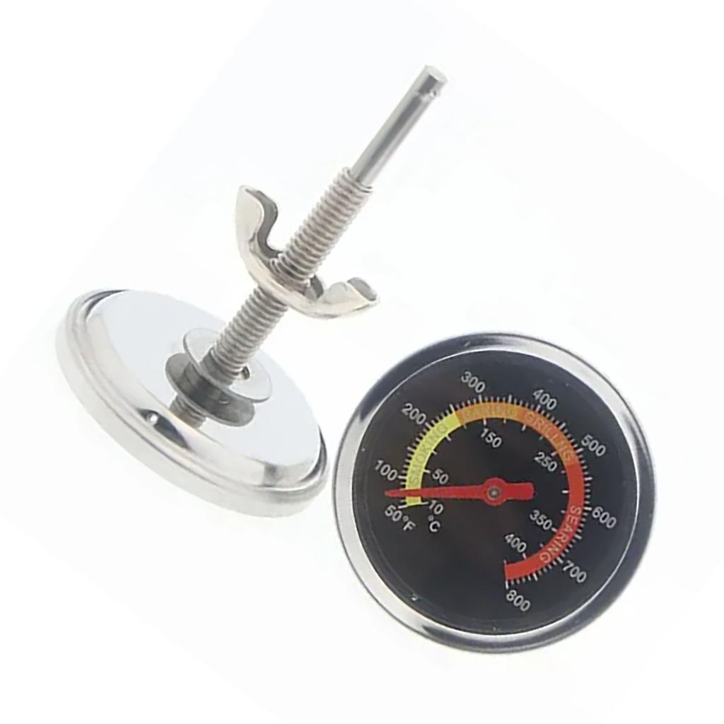 Bimetal Oven Thermometer with Bracket Base Dial Display Temperature Meter for Barbecue Grill