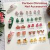 30 Pcs Mini Resin Christmas Decorations Flatback Ornament Jewelry Making Manicure Hairwear Accessories