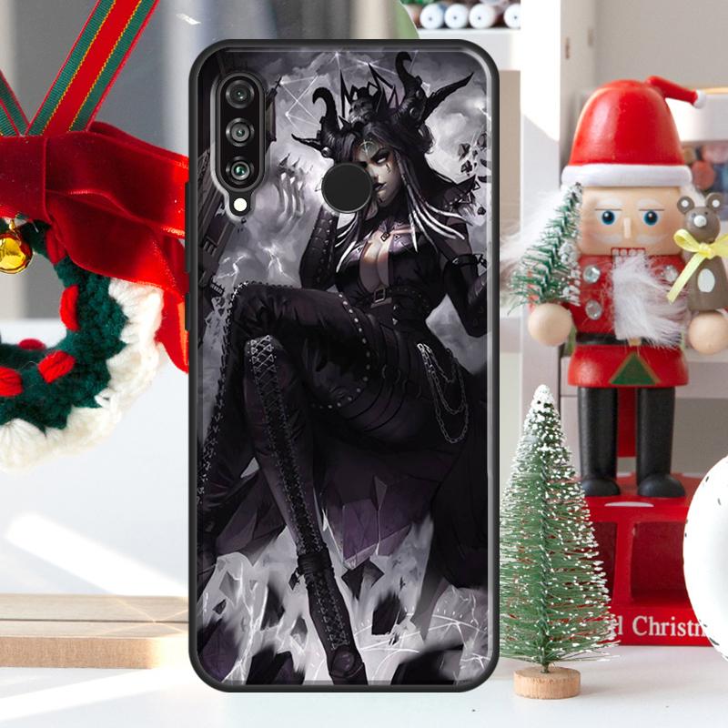 Чехол для Huawei Nova 5T 9 10 SE 7i 8i 11i 12i Y73 Y72 Y61 Y91 Y60 Y70 Y90 P20 P40 P30 Lite 'Лунная Ведьма Ужас'