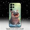 Cute Hippo Hippopotamus Phone Case For Samsung S25,S24,S21,S22,S23,S30,Ultra,S20,Plus,Fe,Lite,Note,10,9,5G Black Cover