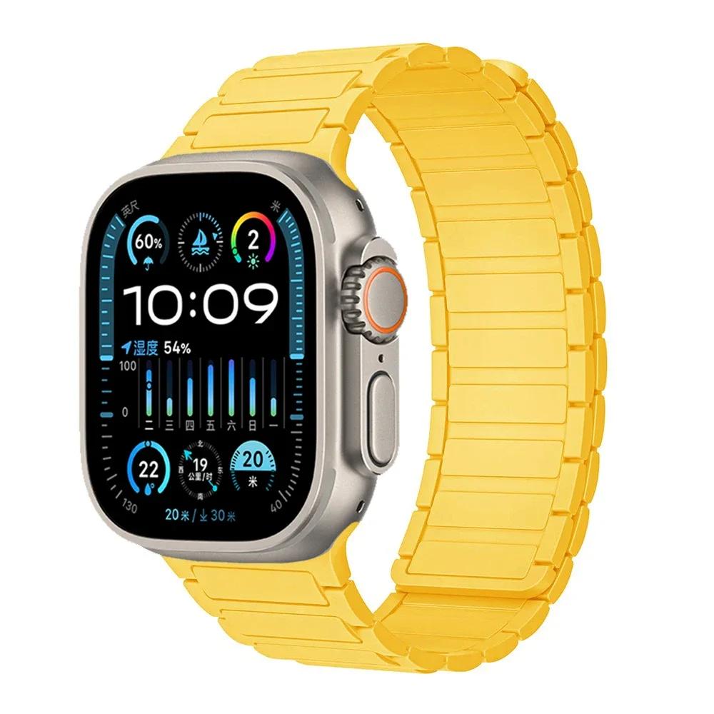 Силиконовый ремешок для Apple Watch Band 49мм 46мм 42мм 45мм 44мм 41 40мм Браслет iWatch Серии 11 10 9 8 7 6 5 4 SE Ultra 3 2 49ММ