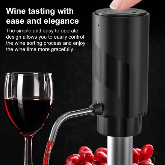 Электрический винный декантер, автоматический аэратор для вина, перезаряжаемый через USB, дозатор вина одним нажатием, мощный дозатор вина для быстрого декантирования, подарок любителю вина