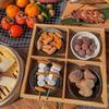 Набор бамбуковых тарелок для подачи чая и закусок