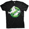 Мужская футболка Ghostbusters с официально лицензированным логотипом-слизью (черный)