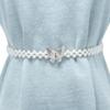 Stylish Pearl Waist Chain For Decorative Dresses Featuring Delicate Butterfly Accents And Rhinestones