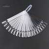 Puntos Nail Art 24Pcs Fan Shape Polish Color Card Practice Sample False Tips Display