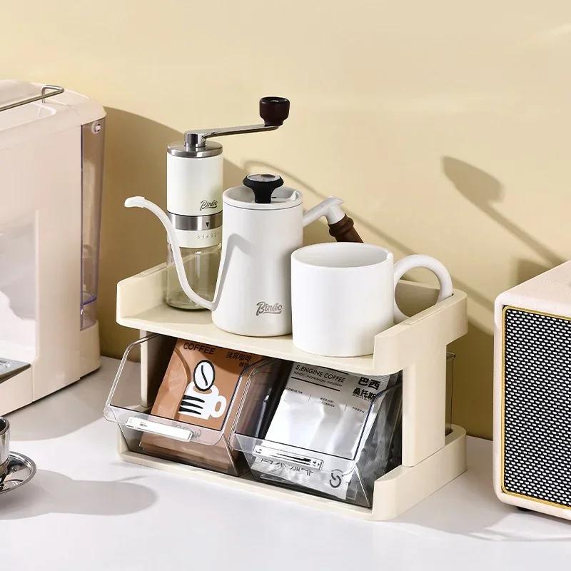 Multi-Purpose Storage Box Rack Tea Bags Coffee Masks Lipstick Cosmetics Kitchen Desk Office Drawer Organization Storage Holder