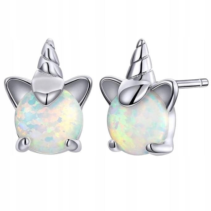 925 Unicorn Earrings Unicorn Box Colorful Pearl