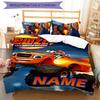 3pcs Blaze and the Monster Machines2 Cover Set - Personalized Name, HD Printed Bedding with 1 Cover and 2 Pillowcases - Perfect for Home Decor,