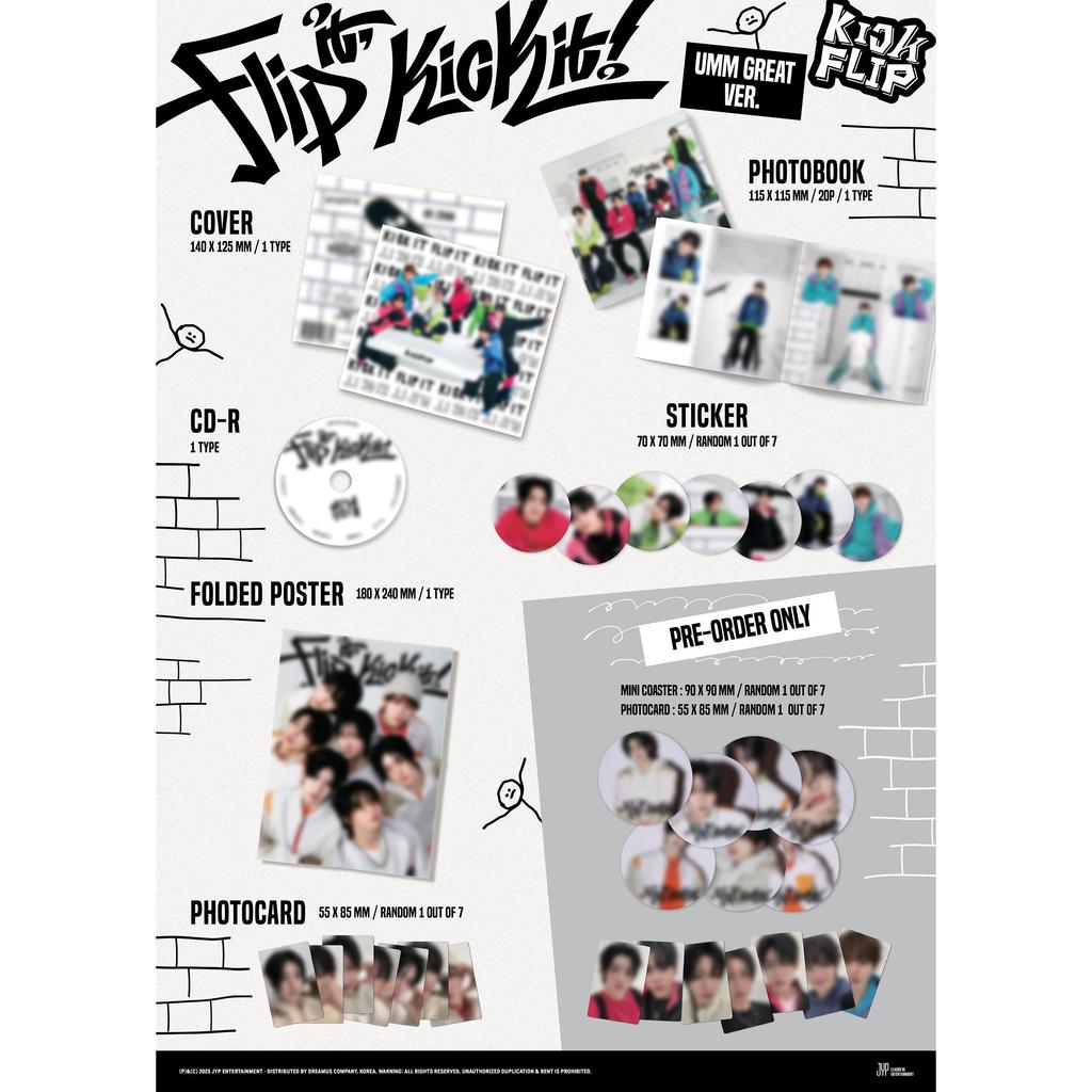 KickFlip 1st Mini Album Flip It, Kick It! (Umm Great Ver.)