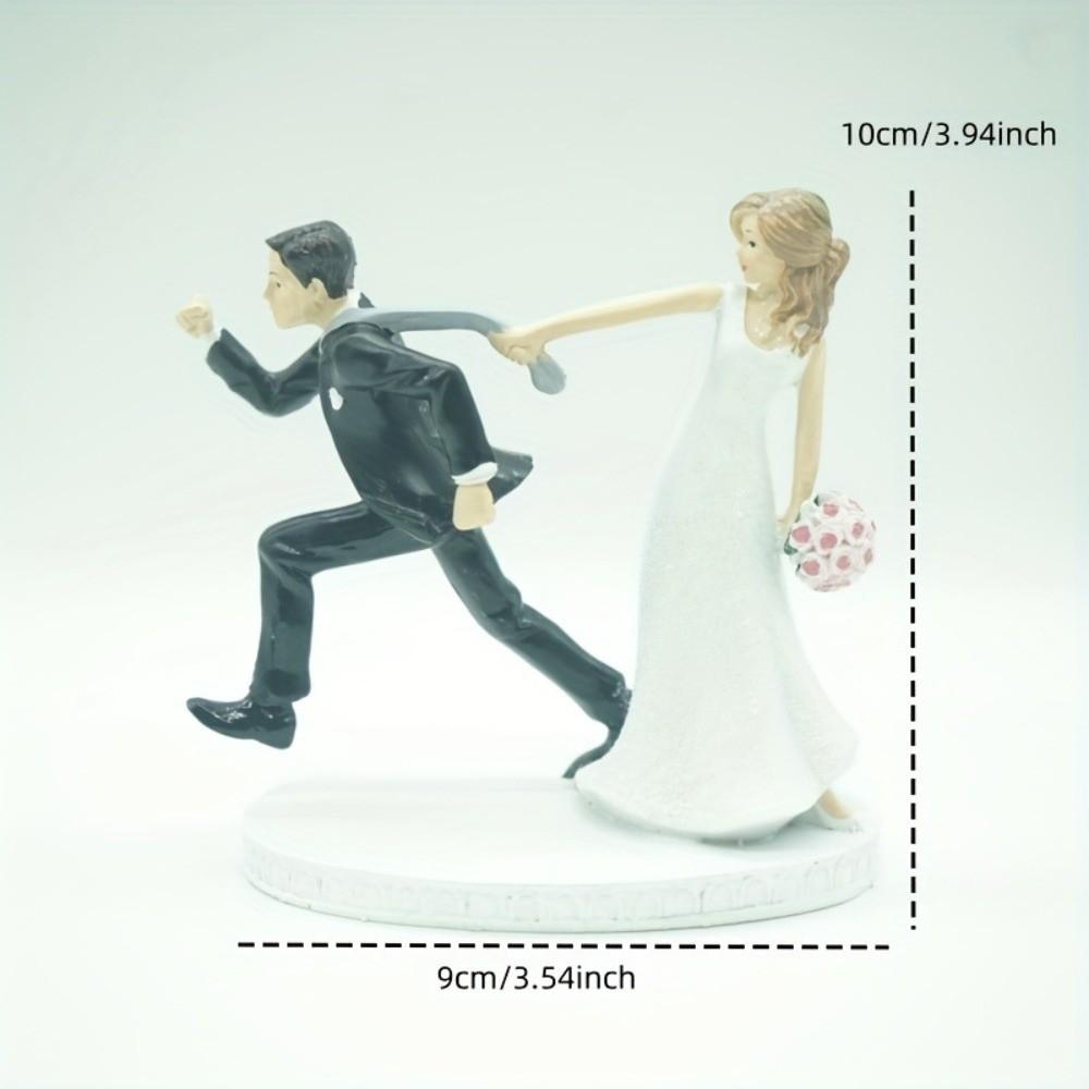 Statues Crafts Bride And Groom Sculpture Rustic Wedding Decor Black and White Design Bride And Groom Statues Resin