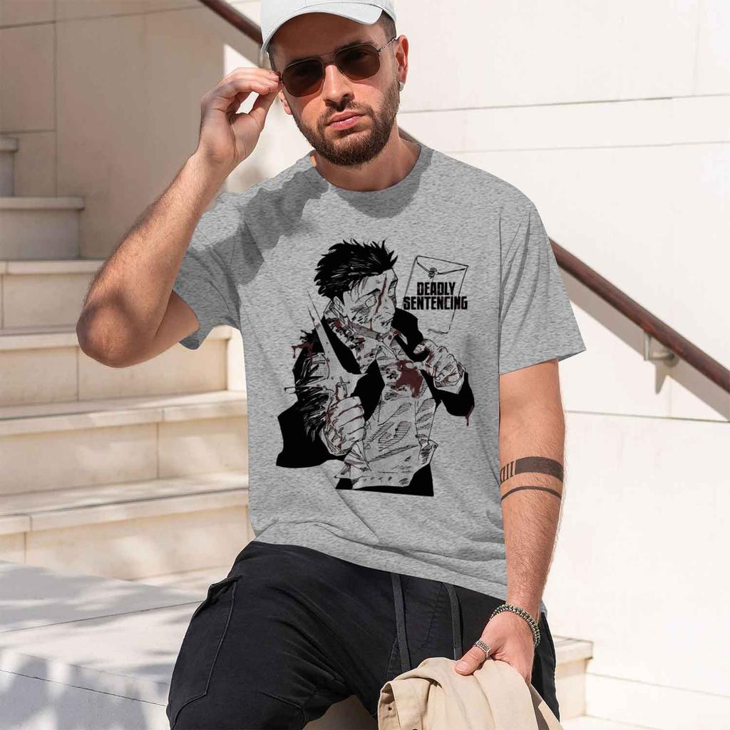 Anime Printed Tshirt Harajuku Vintage Washed Tshirt Unisexs Unisex Clothing Short Sleeve Pure Tees Tops 2026 New Model