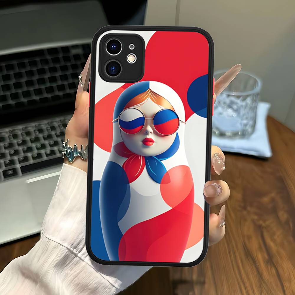 Классический чехол-матрешка для телефона iPhone 16 15 14 11 12 13 Pro Max Plus 12 XS Max, задняя крышка, матовый чехол
