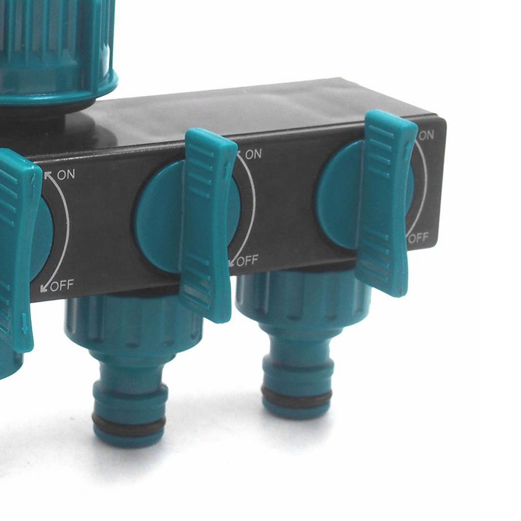 4 Way Water Splitter Garden Irrigation Watering Adapter Hose Connector for Garden Watering Lawn