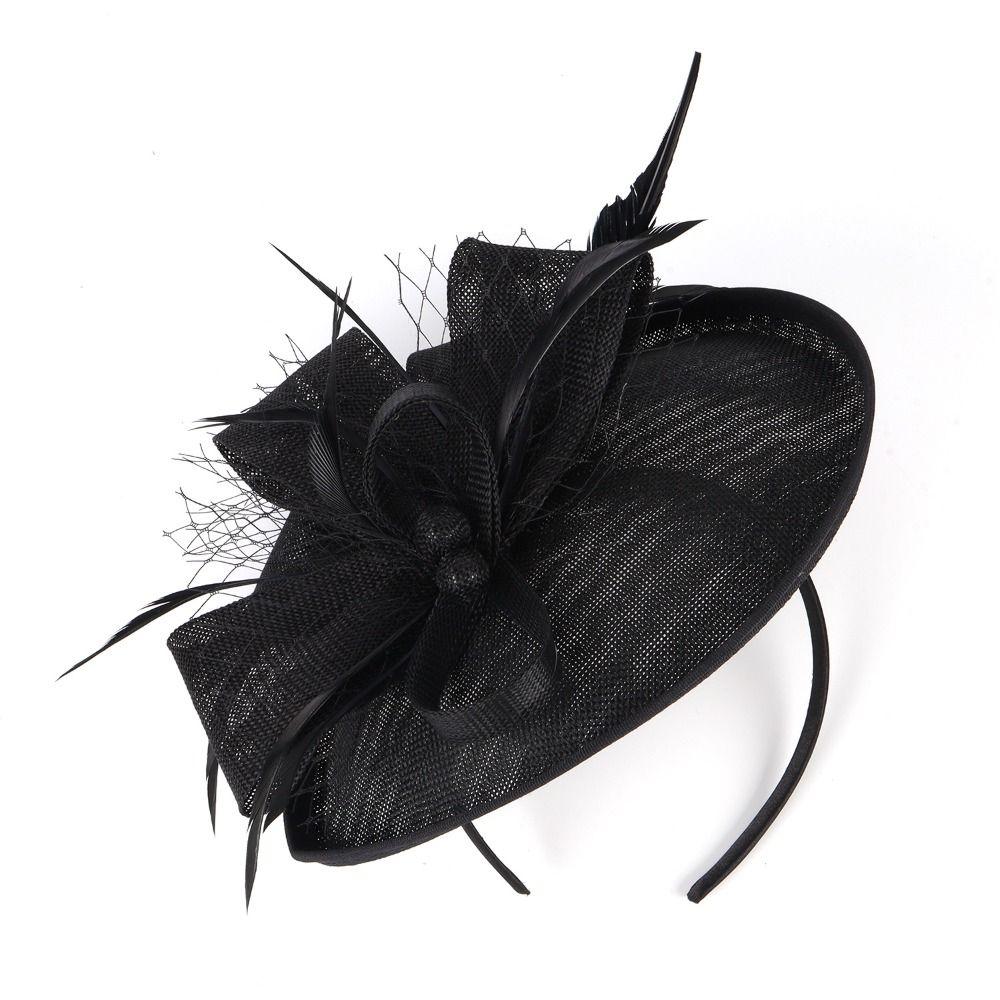 Women Flower Wedding Tea Party Mesh Hair Band Evening Party Fascinator Hat