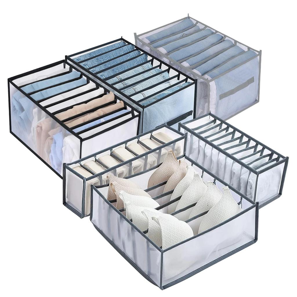 1pc Underwear Drawer Organizer Storage Box Foldable Closet Organizers Drawer Divider Storage Boxes For Underpants Socks Bra