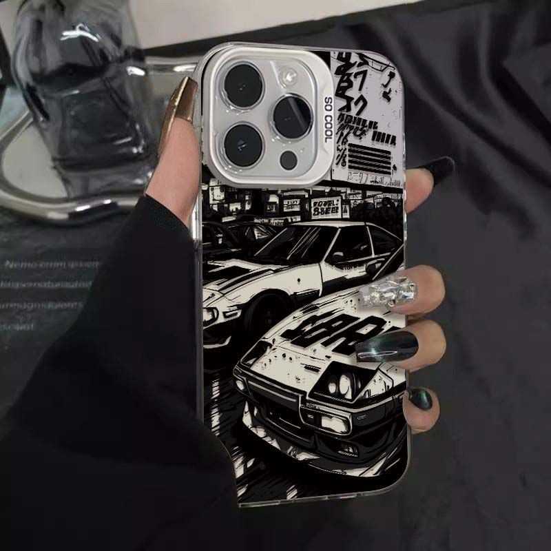 Супер крутой ретро-спортивный автомобиль Чехол для iPhone Для iPhone 16 15 14 13 12 11 Pro Max XR XS MAX 7 8 PLUS MINI INS Прозрачный Чехол