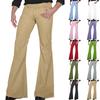 Men's Retro Disco Flared Pants Loose Stretch Vintage Trousers Fit Flared Comfortable Retro Stretch Twill Men's Trousers