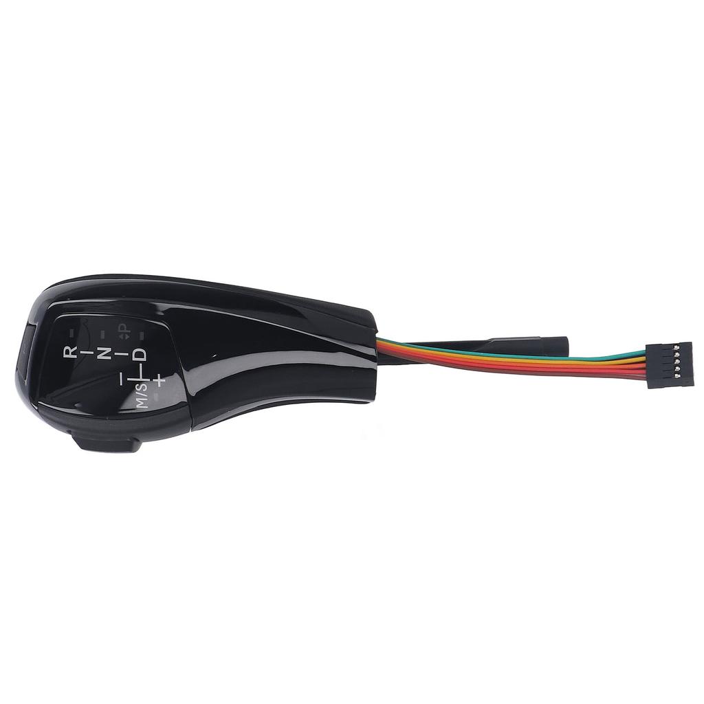 LED Gear Shift Knob Red Engine Start Button Cover Kit for 6 Series E63 E64 Pre‑facelift 2004‑2006 Glossy Black